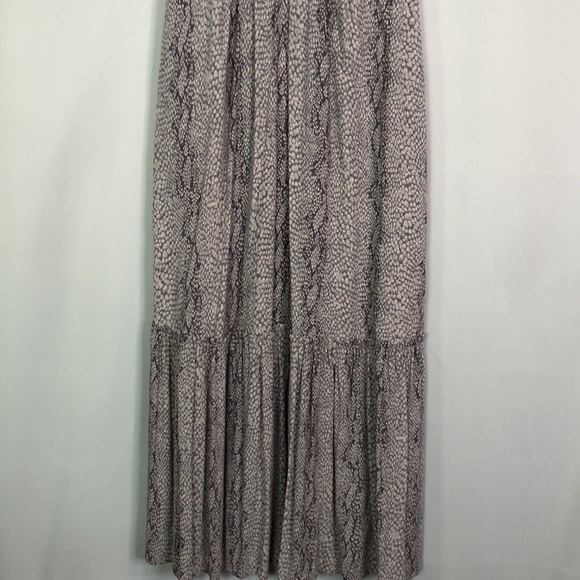 Anthropologie Marfa Dress Halter Gray V neckline Tiered Midi Size 6 - Picture 11 of 16